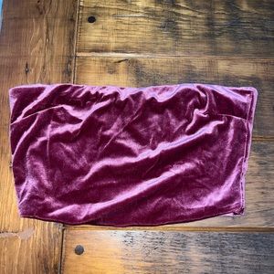 Velvet feel tube top